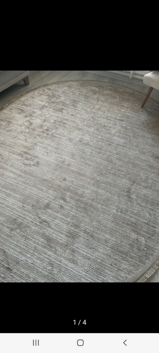 Bej Gri Oval Modern Halı - Görsel 2