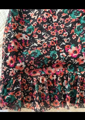 Çiçek Desenli Bohem Midi Elbise - Görsel 2