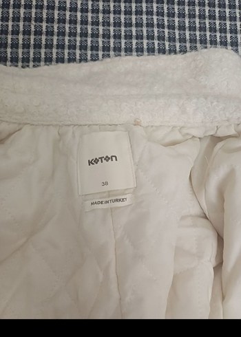 Düğmeli Beyaz Midi Rahat Kadın Kaban - Görsel 2