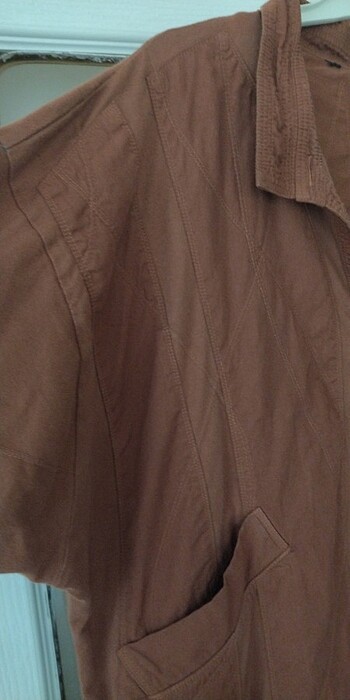 Mango Yurt dışından alınmıştı uzun 0 pamuklu keten ceket