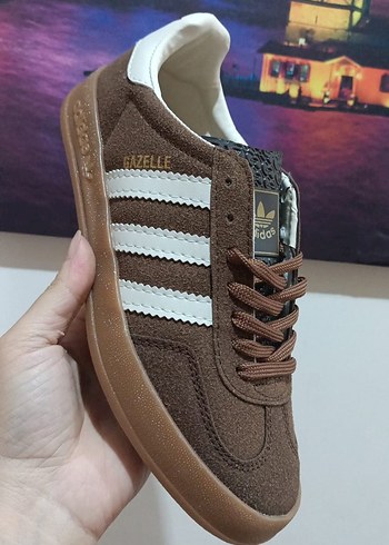 Kahverengi Süet Adidas Gazelle Kadın Spor Ayakkabı