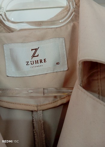 Bej Kadın Kemerli Uzun Trençkot - Görsel 5