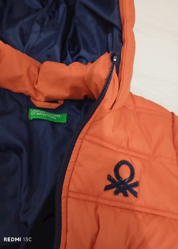 Turuncu Kapüşonlu Erkek Çocuk Mont - Görsel 2