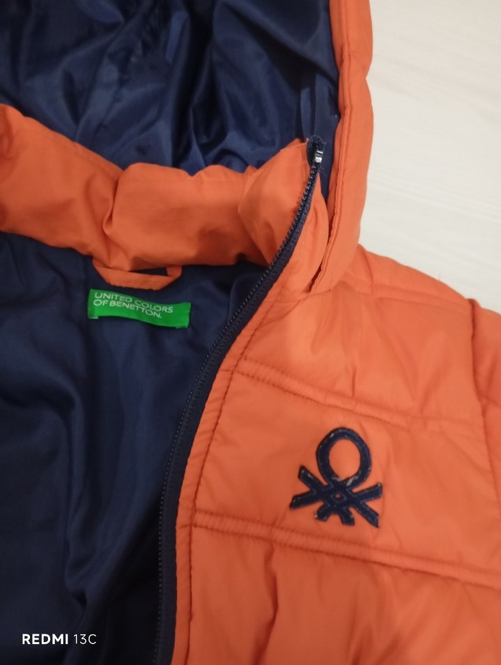 Turuncu Kapüşonlu Erkek Çocuk Mont - Görsel 2