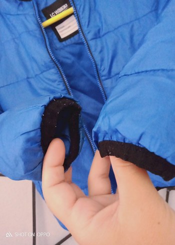 5 Yaş Beden Mavi Erkek Çocuk Fermuarlı Mont