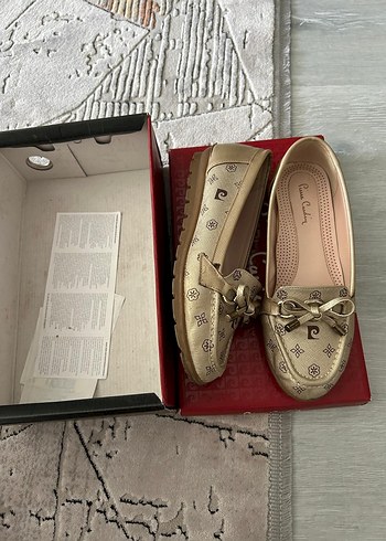 38 Beden Pierre Cardin Altın Renkli Kadın Babet