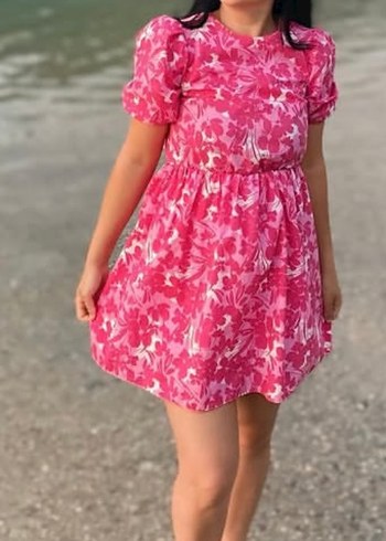 Diğer Kadın Çiçekli Mini Elbise