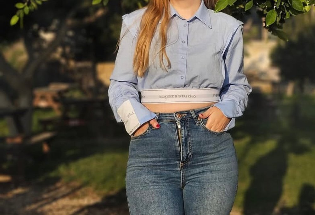 Mavi Kemer Detaylı Denim Gömlek - Görsel 2