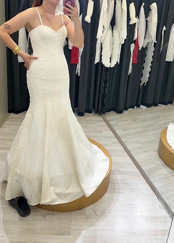 Modern Klasik Straplez Denizkızı Gelinlik - Görsel 4