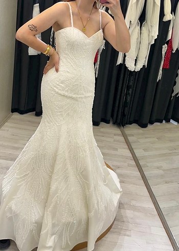 Modern Klasik Straplez Denizkızı Gelinlik - Görsel 3