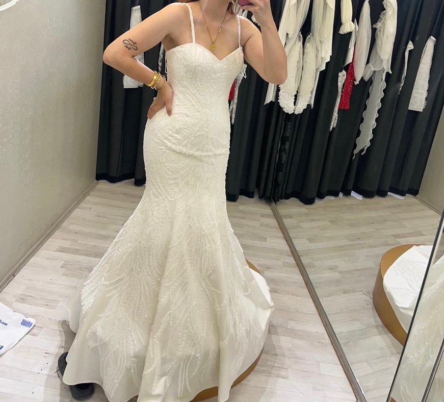 Modern Klasik Straplez Denizkızı Gelinlik - Görsel 3