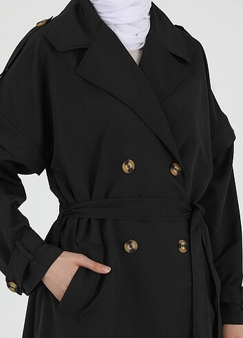 Refka Tesettür Giyim Oversize Trençkot