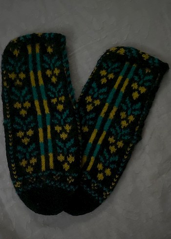 Nakışlı Çok Renkli çetik çorap - Görsel 3