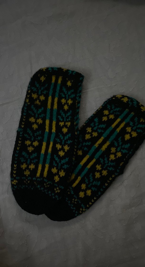 Nakışlı Çok Renkli çetik çorap - Görsel 5