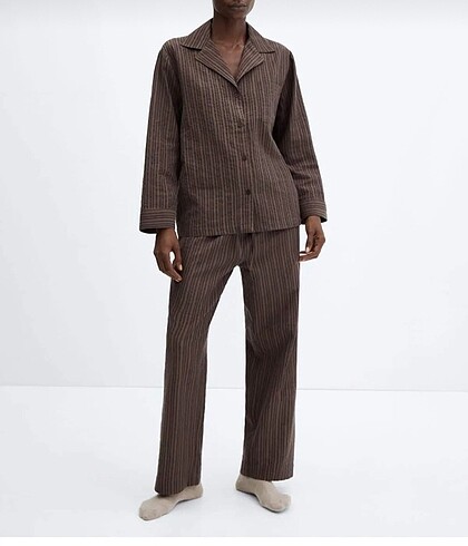 l Beden Mango pamuklu pijama takımı