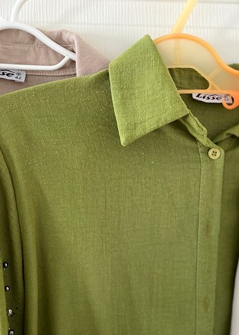 Haki Rahat Kesim tesettür Gömleğ - Görsel 3