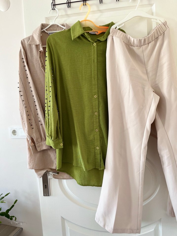 Haki Rahat Kesim tesettür Gömleğ - Görsel 5