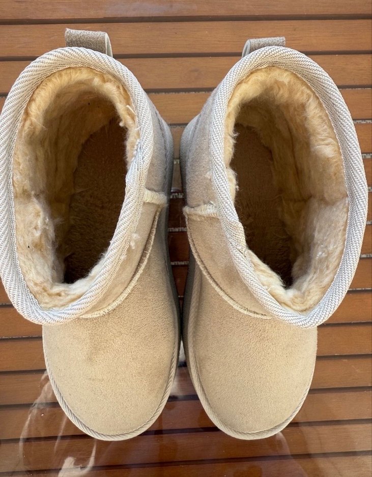 Bej Süet Kadın Dolgu Topuk Bot - Görsel 3