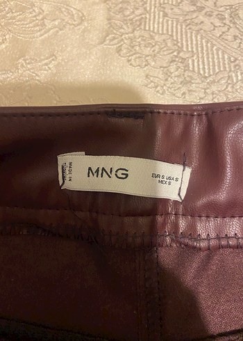 Kahverengi Parlak Deri Kadın Pantolon - Görsel 5