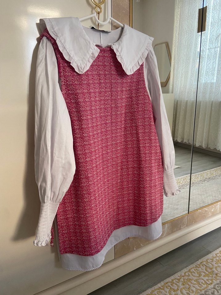 Pembe Renkli Salaş Tunik - Görsel 4