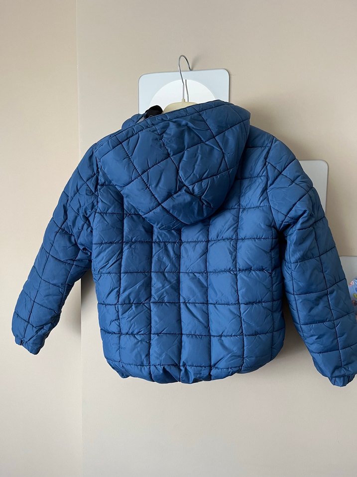 Koyu Mavi Erkek Çocuk Kapitone Mont - Görsel 3