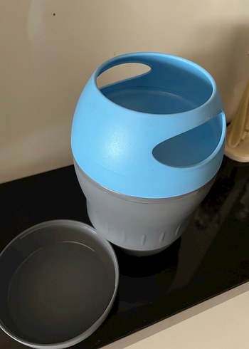 Mavi-Gri Tupperware yemek termosu - Görsel 3