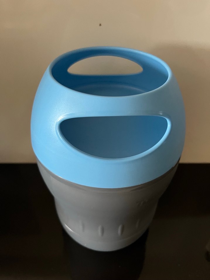 Mavi-Gri Tupperware yemek termosu - Görsel 5