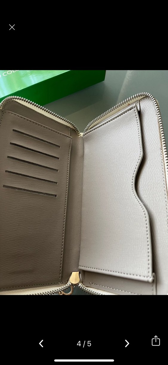 United Colors of Benetton Beyaz Deri Kadın Cüzdan - Görsel 3