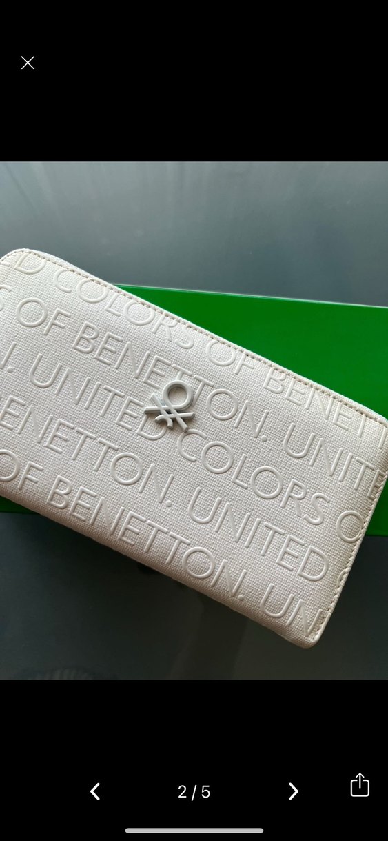 United Colors of Benetton Beyaz Deri Kadın Cüzdan - Görsel 2