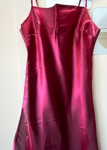 Bordo gece elbisesi - Görsel 5