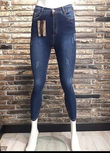 Yüksek bel toparlayıcı etkili likralı kot pantolon