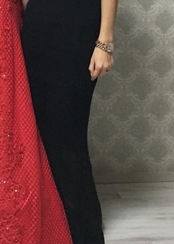 Siyah balık abiye - Görsel 2