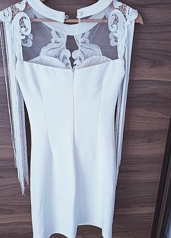 Beyaz abiye elbise  - Görsel 2