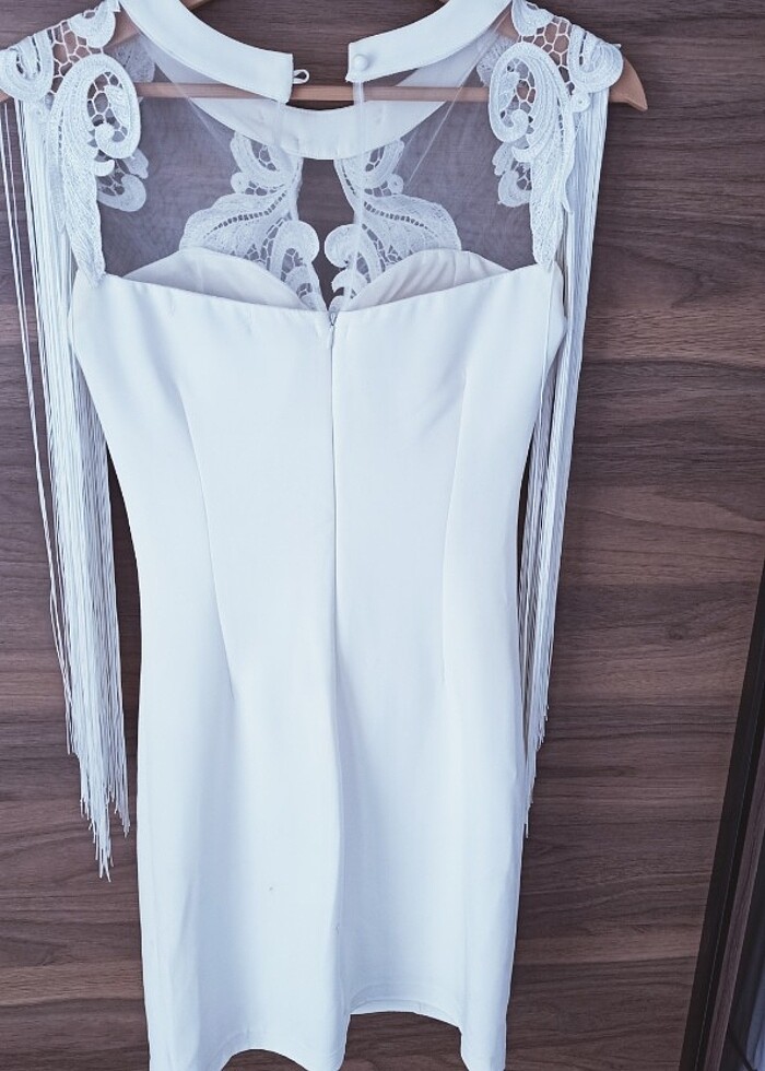 Beyaz abiye elbise  - Görsel 2