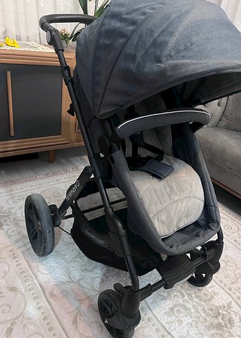 Gri Bebek Arabası ve Taşıma Koltuğu - Görsel 3