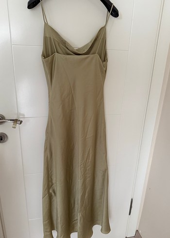 Yağ Yeşili Elbise - Görsel 4