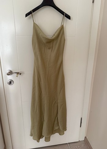 Yağ Yeşili Elbise - Görsel 2