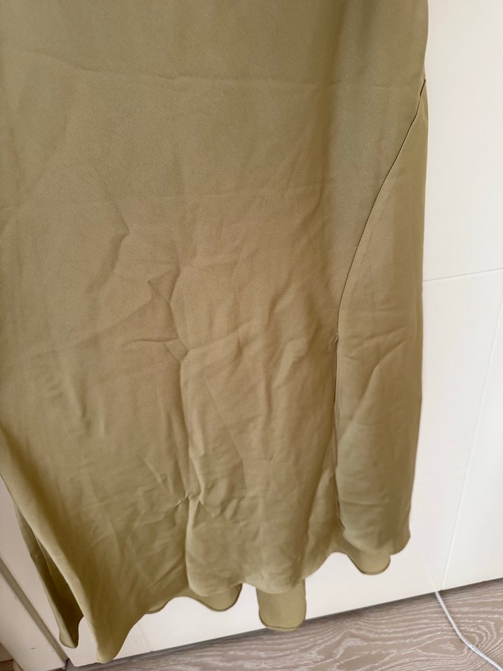 Yağ Yeşili Elbise - Görsel 3