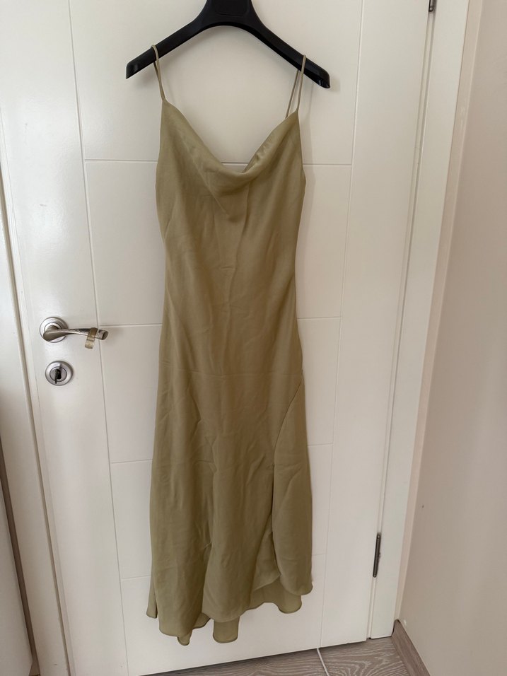 Yağ Yeşili Elbise - Görsel 2