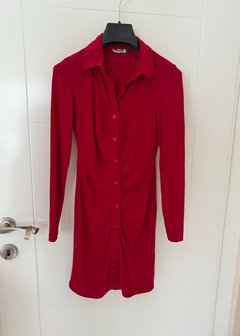 Kırmızı Dar Kısa Elbise - Görsel 2