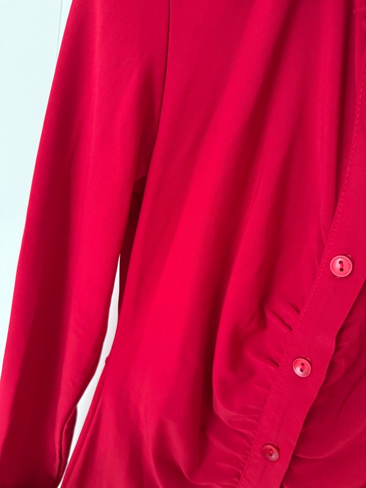 Kırmızı Dar Kısa Elbise - Görsel 3