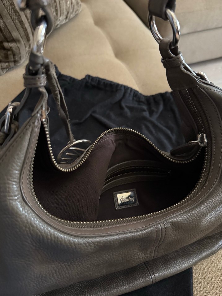 Matraş Gri Kadın Omuz Çantası - Görsel 3