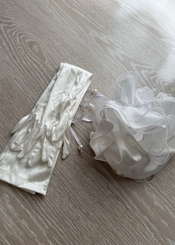 Nikah Vualet Dantel Detaylı Beyaz Vintage Gelin Aksesuarı - Görsel 4