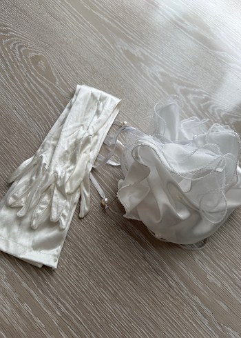 Nikah Vualet Dantel Detaylı Beyaz Vintage Gelin Aksesuarı - Görsel 3