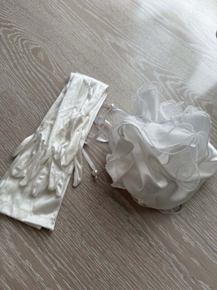 Nikah Vualet Dantel Detaylı Beyaz Vintage Gelin Aksesuarı - Görsel 3