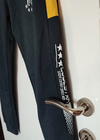 lacivert Sarı Baskılı kadın Eşofman Altı - Görsel 3