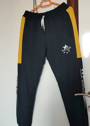 lacivert Sarı Baskılı kadın Eşofman Altı - Görsel 2