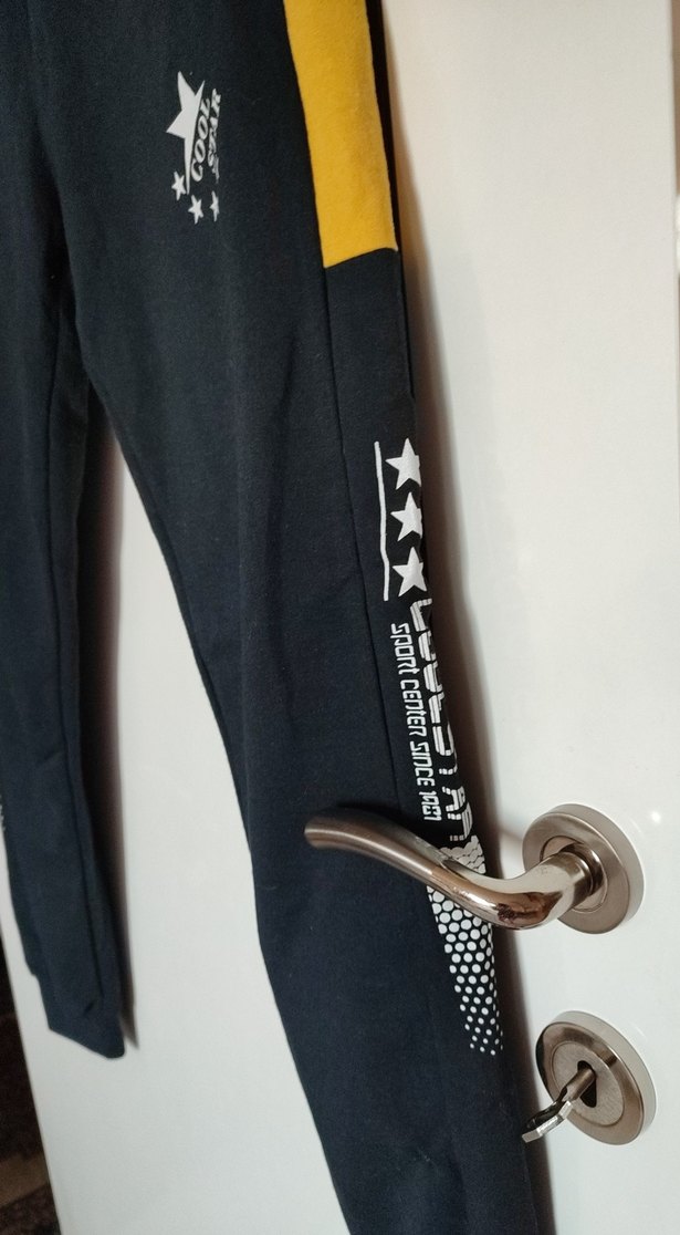 lacivert Sarı Baskılı kadın Eşofman Altı - Görsel 3