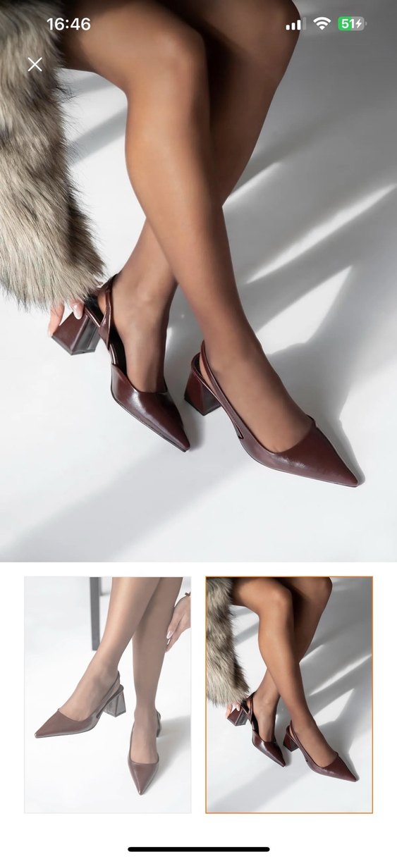 Koyu bordo Deri Kadın Topuklu Ayakkabı - Görsel 2