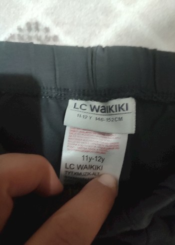 10 Yaş Beden Kız Çocuk Gri ve Siyah İnce Kesim tayt
